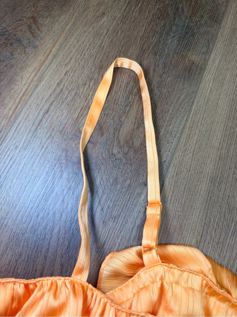 ELOQUII 28 Peach Ruffle Crop Tank Top Tie Front Plus Size Going Out Summer Date - Picture 5 of 10